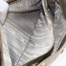 Salvatore Ferragamo Gancini Hand Bag Leather Gold Silver Auth 149193-21