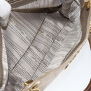 Salvatore Ferragamo Gancini Hand Bag Leather Gold Silver Auth 149193-22