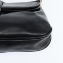 Salvatore Ferragamo Shoulder Bag Leather Black Gold Auth 149194-15