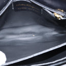 Salvatore Ferragamo Shoulder Bag Leather Black Gold Auth 149194-11