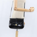 Salvatore Ferragamo Shoulder Bag Leather Black Gold Auth 149194-23