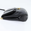Salvatore Ferragamo Shoulder Bag Leather Black Gold Auth 149194-3
