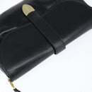 Salvatore Ferragamo Shoulder Bag Leather Black Gold Auth 149194-6