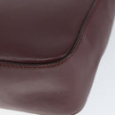 Salvatore Ferragamo Gancini Shoulder Bag Leather Bordeaux Gold Auth 149195-16