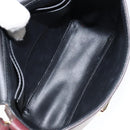 Salvatore Ferragamo Gancini Shoulder Bag Leather Bordeaux Gold Auth 149195-11