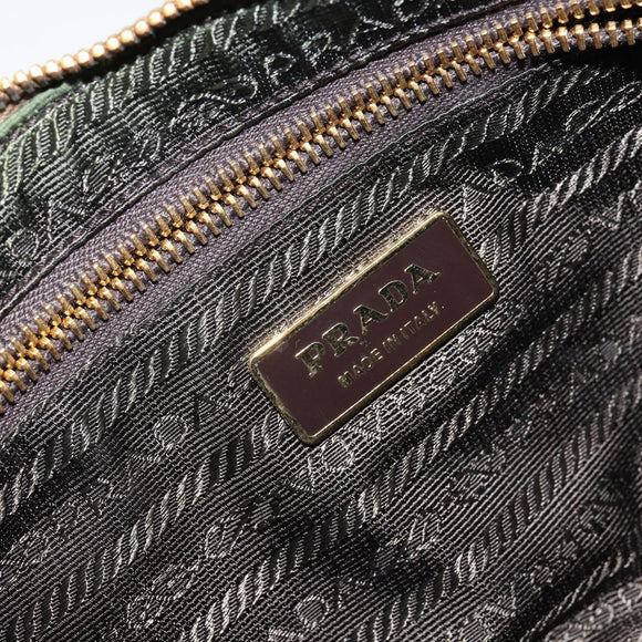 PRADA Shoulder Bag Safiano leather Gold Auth 149196V