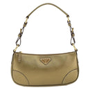 PRADA Shoulder Bag Safiano leather Gold Auth 149196-13