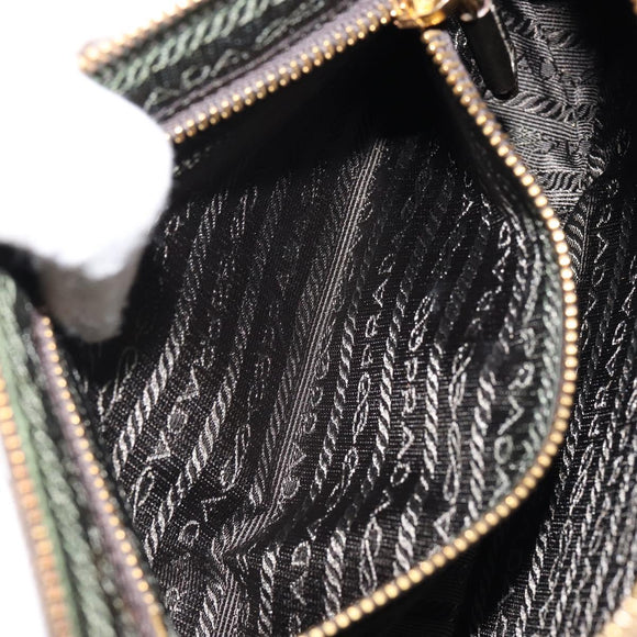 PRADA Shoulder Bag Safiano leather Gold Auth 149196V