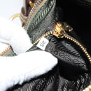 PRADA Shoulder Bag Safiano leather Gold Auth 149196V-11