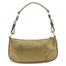 PRADA Shoulder Bag Safiano leather Gold Auth 149196V-2
