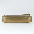 PRADA Shoulder Bag Safiano leather Gold Auth 149196-5