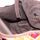 Miu Miu Shoulder Bag Velor Khaki Silver Auth 149197-19