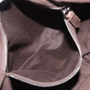 Miu Miu Shoulder Bag Velor Khaki Silver Auth 149197-20