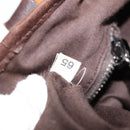 Miu Miu Shoulder Bag Velor Khaki Silver Auth 149197-12