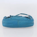 BALENCIAGA The Shoulder Shoulder Bag Leather Blue 138226 Auth 149200-5