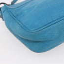 BALENCIAGA The Shoulder Shoulder Bag Leather Blue 138226 Auth 149200-17