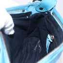 BALENCIAGA The Shoulder Shoulder Bag Leather Blue 138226 Auth 149200-21