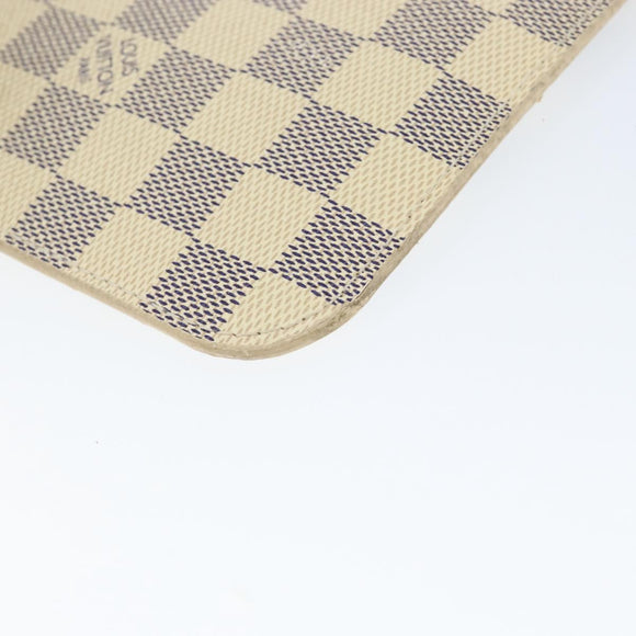 LOUIS VUITTON Damier Azur Neverfull MM Pouch LV Auth 149202