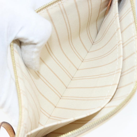 LOUIS VUITTON Damier Azur Neverfull MM Pouch LV Auth 149202