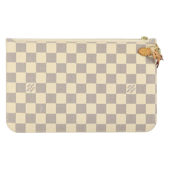 LOUIS VUITTON Damier Azur Neverfull MM Pouch LV Auth 149202