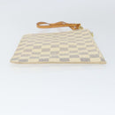 LOUIS VUITTON Damier Azur Neverfull MM Pouch LV Auth 149202-3