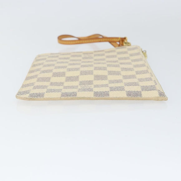 LOUIS VUITTON Damier Azur Neverfull MM Pouch LV Auth 149202