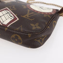 LOUIS VUITTON Monogram patch Mini Pochette Accessoires Pouch M95804 Auth 149210-9