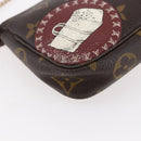 LOUIS VUITTON Monogram patch Mini Pochette Accessoires Pouch M95804 Auth 149210-16
