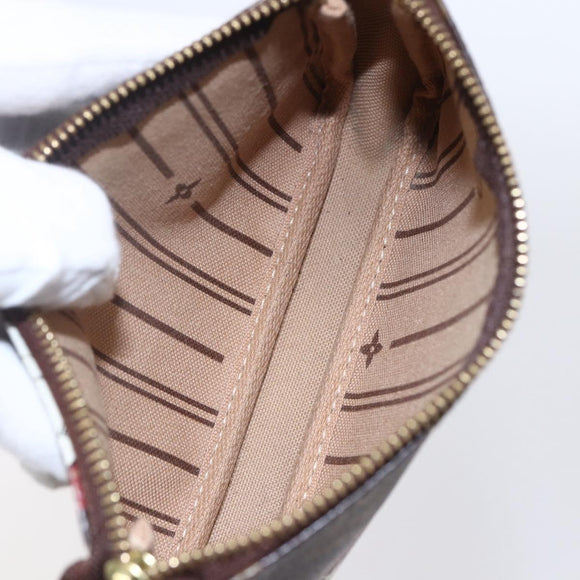 LOUIS VUITTON Monogram patch Mini Pochette Accessoires Pouch M95804 Auth 149210