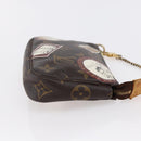 LOUIS VUITTON Monogram patch Mini Pochette Accessoires Pouch M95804 Auth 149210-4