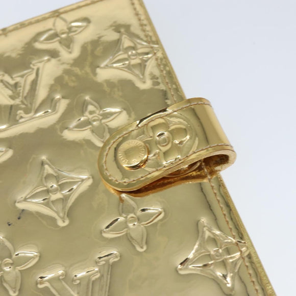 LOUIS VUITTON Miroir Agenda PM Day Planner Cover Gold R20962 LV Auth 149214
