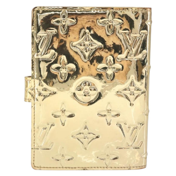 LOUIS VUITTON Miroir Agenda PM Day Planner Cover Gold R20962 LV Auth 149214