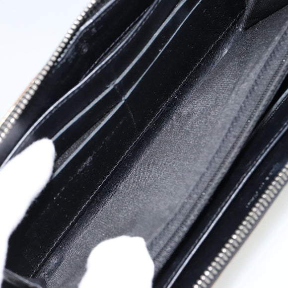 CHANEL Long Wallet Leather Gold Silver CC Auth 149215