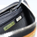 CHANEL Long Wallet Leather Gold Silver CC Auth 149215-12