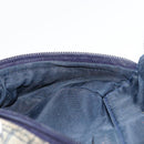 Christian Dior Trotter Canvas Saddle Pouch Navy Gold Auth 149216-19