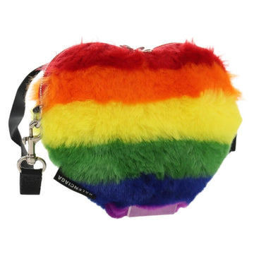 BALENCIAGA Shoulder Bag Fur Rainbow 677903 Auth 149218M
