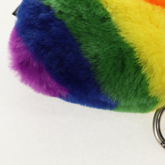 BALENCIAGA Shoulder Bag Fur Rainbow 677903 Auth 149218M