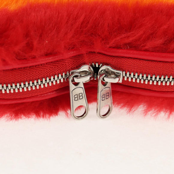 BALENCIAGA Shoulder Bag Fur Rainbow 677903 Auth 149218M