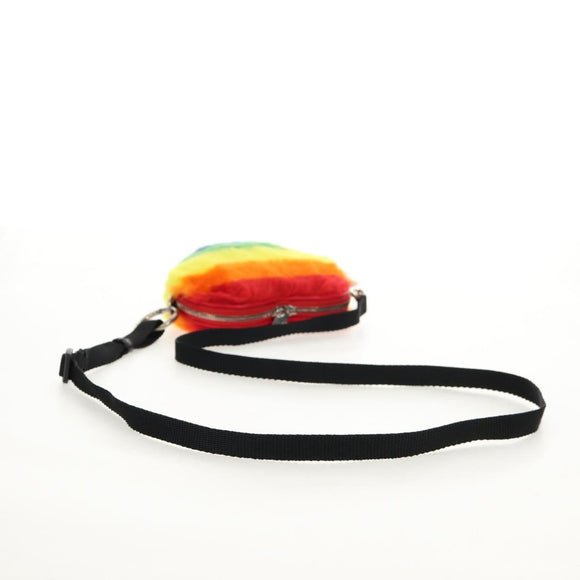 BALENCIAGA Shoulder Bag Fur Rainbow 677903 Auth 149218M