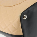 CHANEL Cambon Line Matelasse Tote Bag Lamb Skin Beige Silver CC Auth 149221-16
