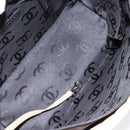 CHANEL Cambon Line Matelasse Tote Bag Lamb Skin Beige Silver CC Auth 149221-10