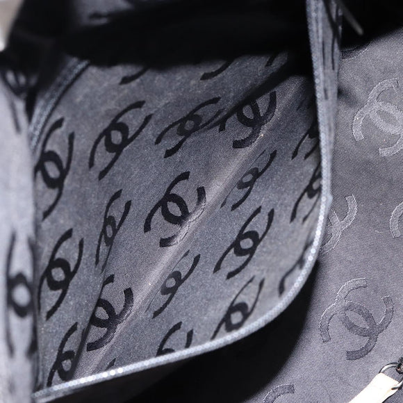 CHANEL Cambon Line Matelasse Tote Bag Lamb Skin Beige Silver CC Auth 149221