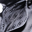 CHANEL Cambon Line Matelasse Tote Bag Lamb Skin Beige Silver CC Auth 149221-22