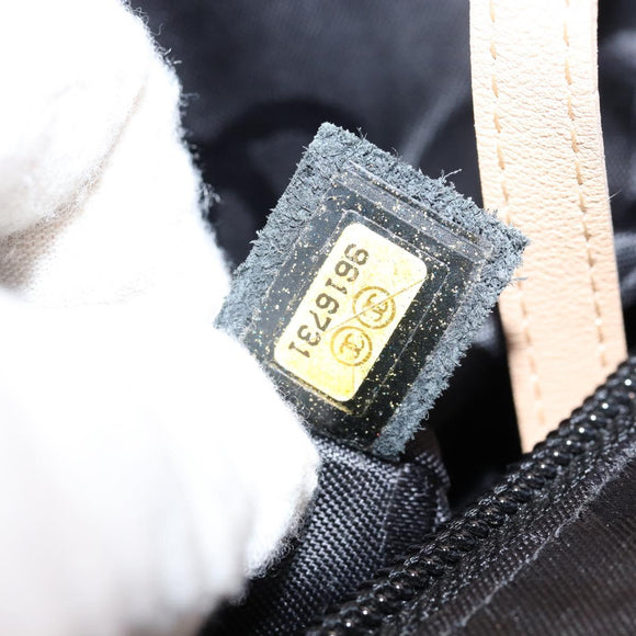 CHANEL Cambon Line Matelasse Tote Bag Lamb Skin Beige Silver CC Auth 149221