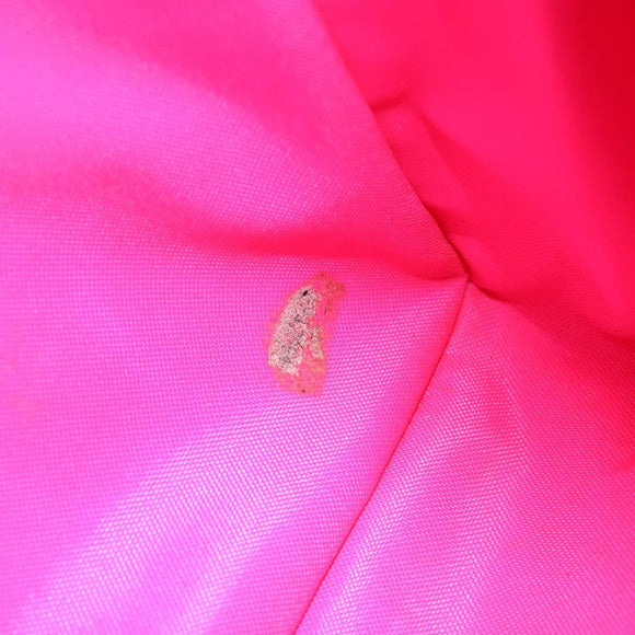 CHANEL Matelasse Chain Shoulder Bag Nylon Pink Gold CC Auth 149222