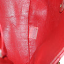 CHANEL Matelasse Chain Shoulder Bag Lamb Skin Red Gold CC Auth 149223-12