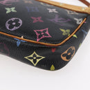 LOUIS VUITTON Multicolor Pochette Accessoires Pouch Black M92648 LV Auth 149228-16