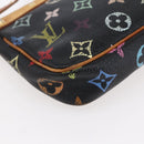 LOUIS VUITTON Multicolor Pochette Accessoires Pouch Black M92648 LV Auth 149228-17
