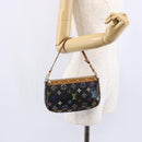 LOUIS VUITTON Multicolor Pochette Accessoires Täschchen Schwarz M92648 LV Auth 149228-23