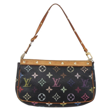 LOUIS VUITTON Multicolor Pochette Accessoires Pouch Black M92648 LV Auth 149228 - 0
